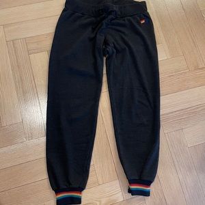 Aviator nation rainbow joggers dark grey